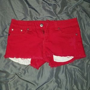 Red shorts